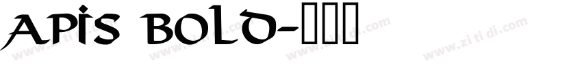 Apis BoLd字体转换
